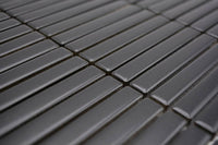 Stick Bamboo Matt Schwarz Mosaik Fliesen