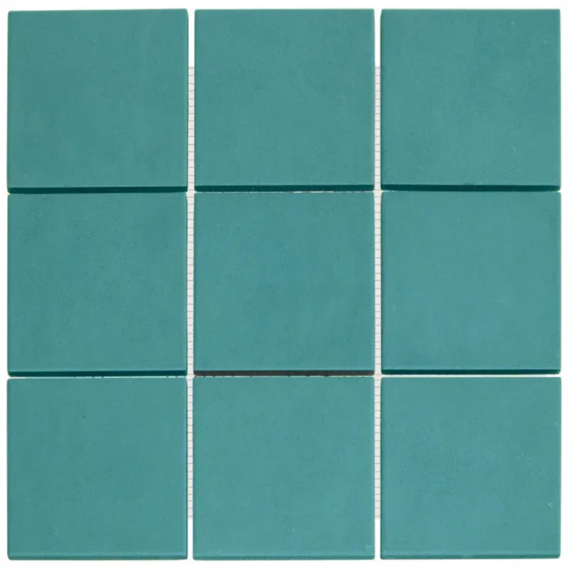 Türkis Grün Blau Matt Quadrat Porzellan Mosaikfliese R10
