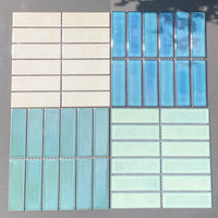 Türkis Grün Metro Porzellan Mosaikfliese Mix Metro Plättli