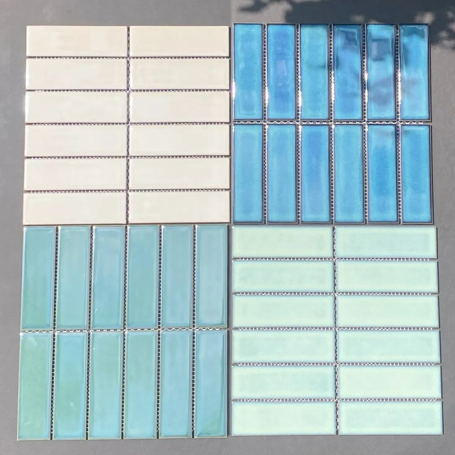 Türkis Grün Metro Porzellan Mosaikfliese Mix Metro Plättli
