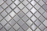 Graue Keramik Mosaikfliesen Wand und Boden Fliesen