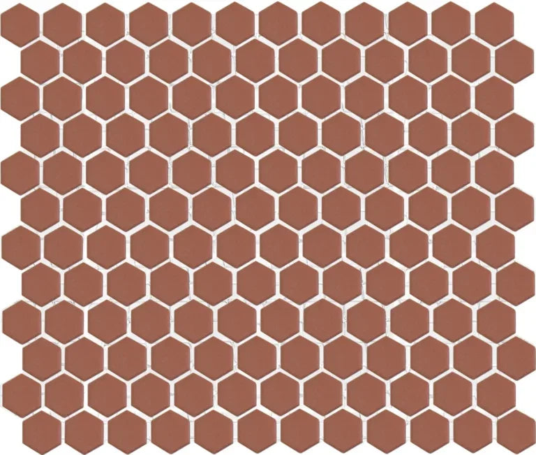 Terrakotta Matt Hexagon Anti Rutsch Mosaik Fliese R11