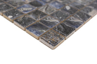 Tief Blau Schwarz Keramik Mosaikfliese 23x23 mm Dekor Wand Fliesen