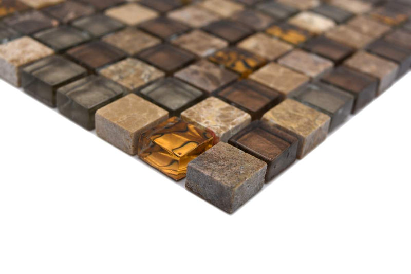 Tiger Braun Crystal Mix Mosaikfliese Naturstein Mosaike Online Kaufen