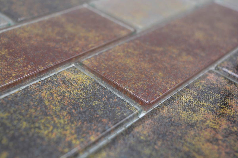Urban Rostoptik Mauer Mosaik Glass Plättli