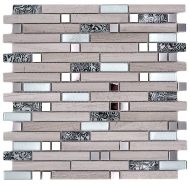 Urban Transluzent Stein Beige Mix Mosaikfliese