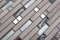 Transluzent Stein Beige Mix Mosaikfliesen