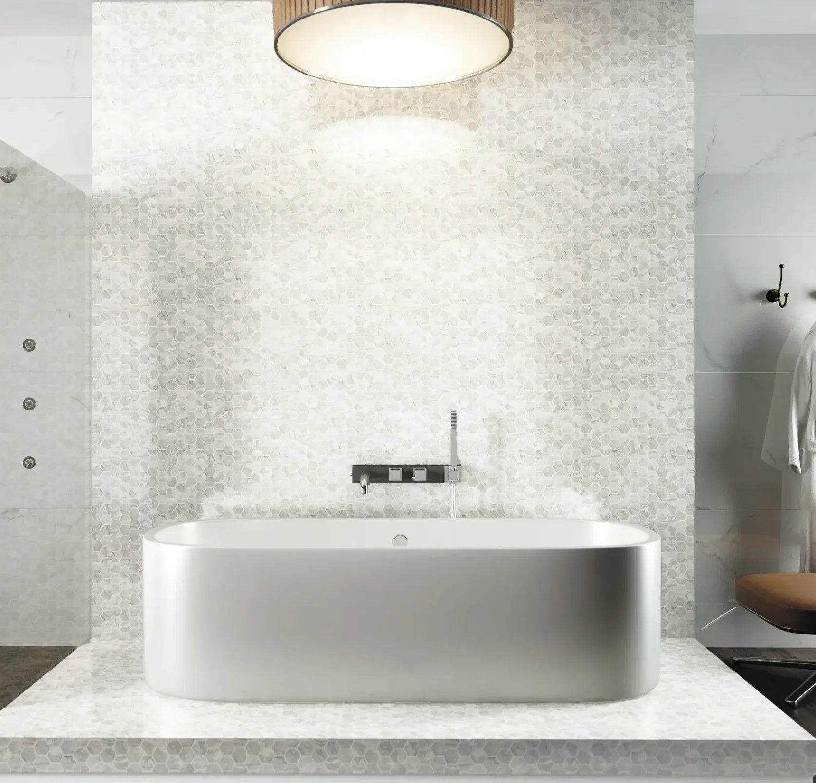 Calacatta Pearl | Premium Hexagon Mosaik