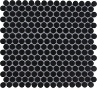 Venetian Noir | Mattes Penny Rund Mosaik