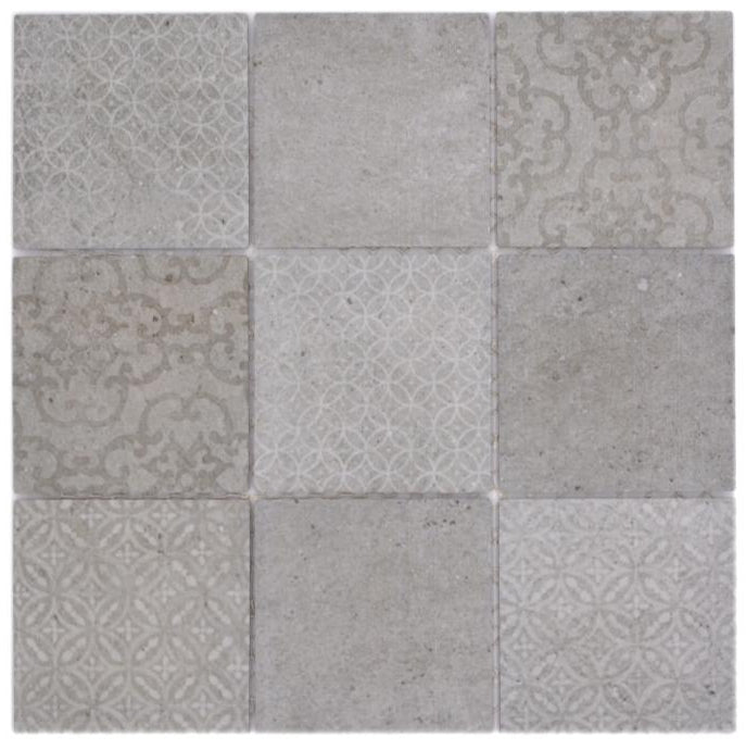 Vintage Grau Muster Mosaikfliese