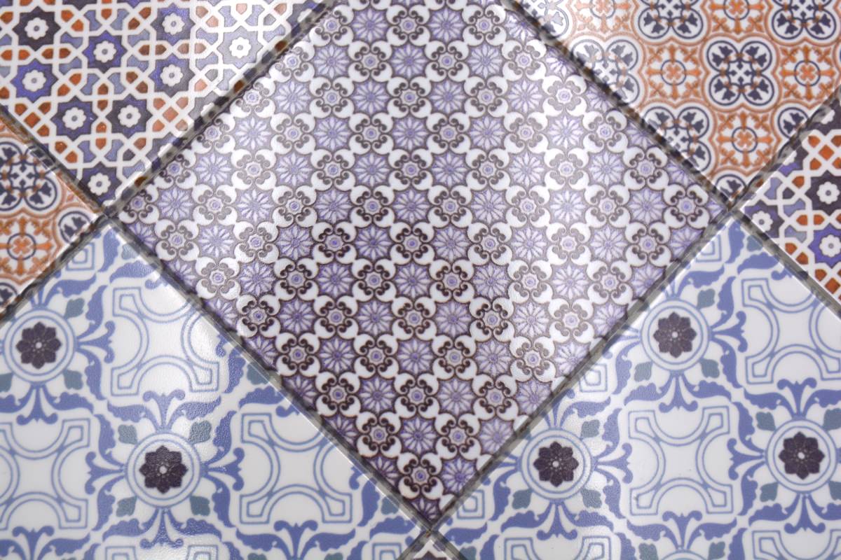 Vintage Mix Patchwork Fliese Sevilla Quadrat
