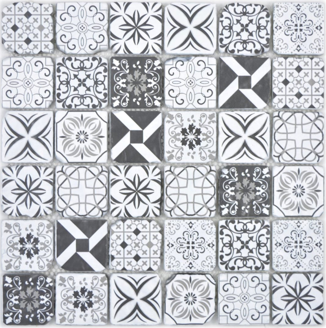 Vintage Weis Mosaikfliese