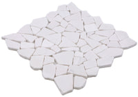 Weiße Riviera-Kiesel Marmor Mosaikfliese Frostfest