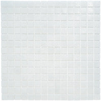 Weich Weiss Körnig Quadrat Glas Mosaik Fliese