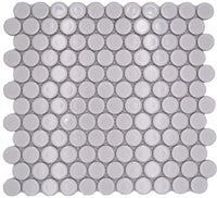 Weiss Glänzend Rund Knopf Mosaikfliese