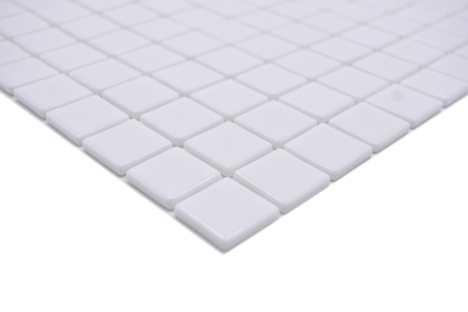 Weiss Glänzende Schwimmbad Pool Mosaik Fliesen