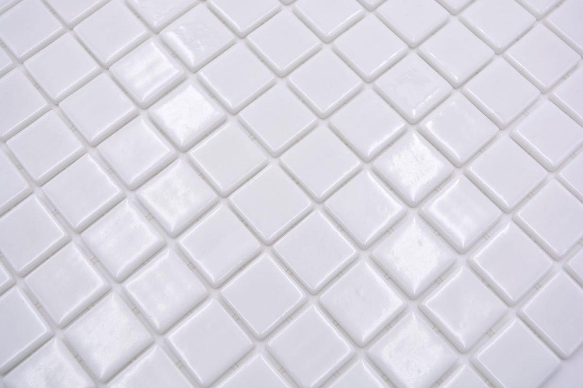 Weiss Glänzende Schwimmbad Pool Mosaik Fliesen
