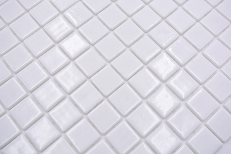 Weiss Glänzende Schwimmbad Pool Mosaik Fliesen