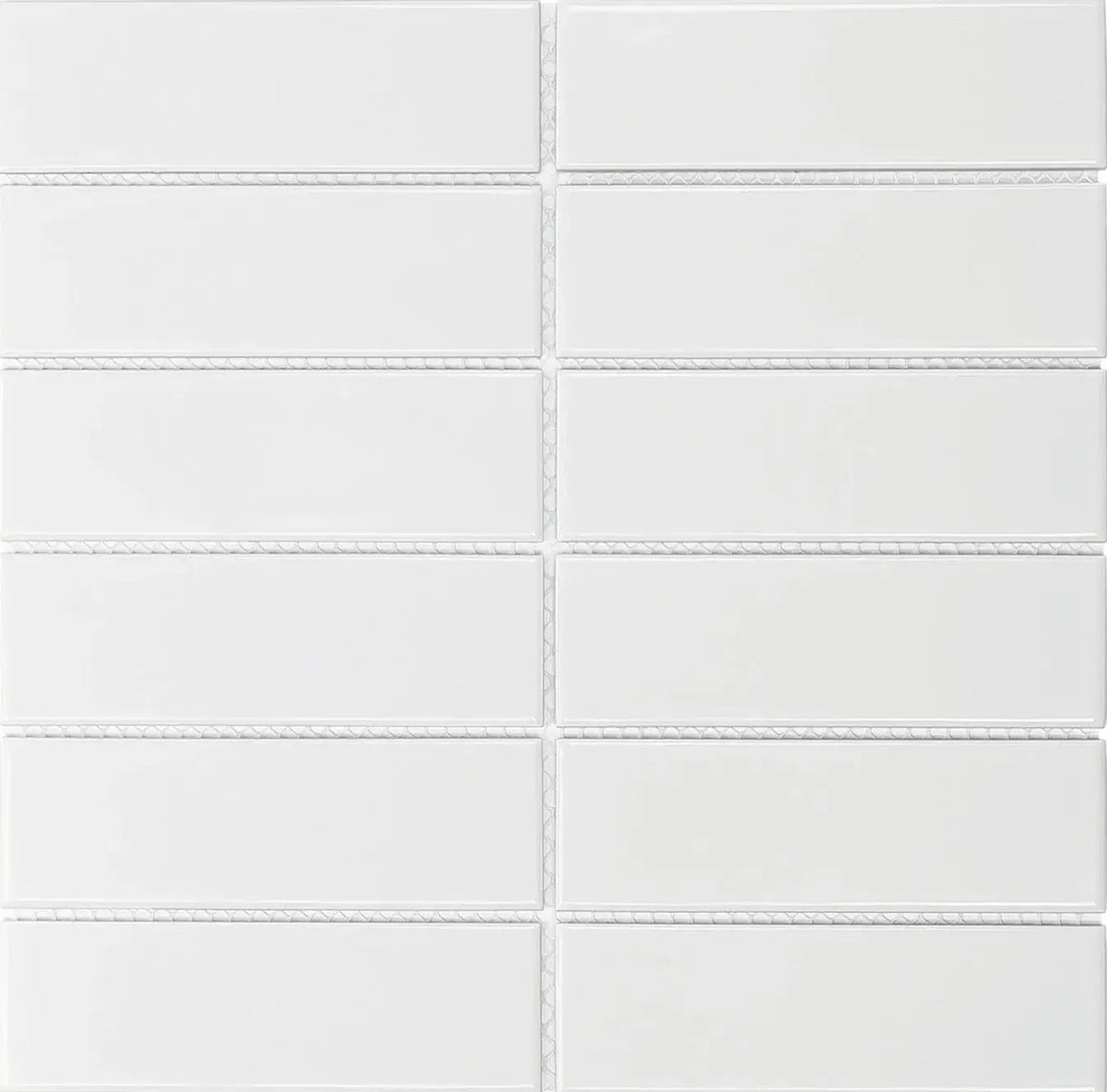 Weiss Glanz Metro Porzellan Mosaikfliese