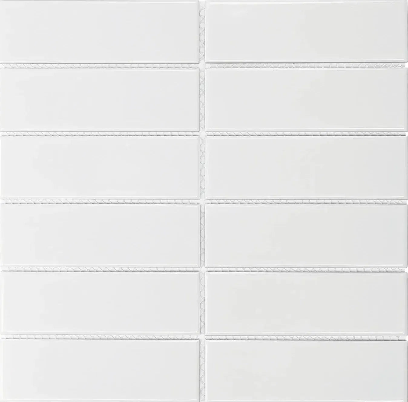 Weiss Glanz Metro Porzellan Mosaikfliese