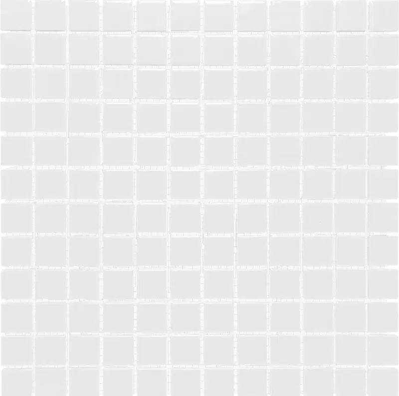 Weiss Glanz Mini Quadrat Porzellan Mosaik Fliese 23 x 23 mm