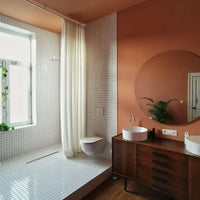 Weiss Glanz Quadrat Porzellan Mosaik Fliese Dusche