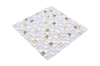 Crystal Weiss Gold Mix Mosaikfliese - Schweiz Fliesen Online Kaufen