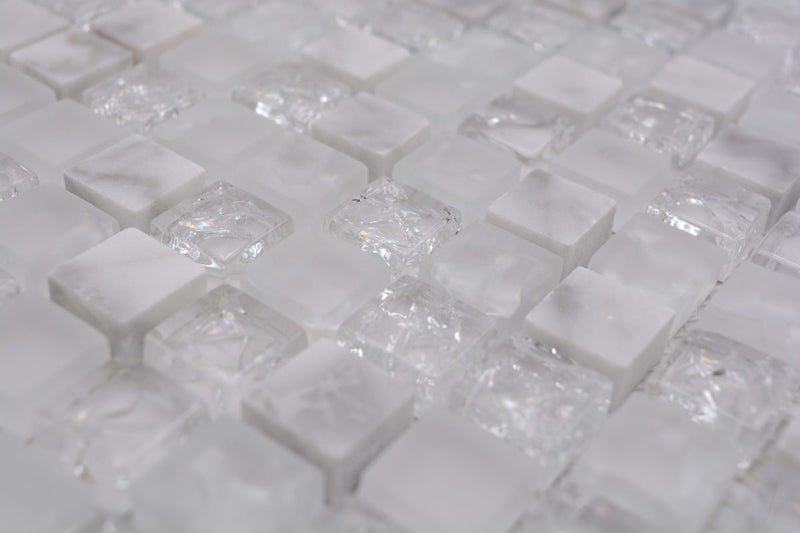 Krystal Weiss Mosaik Wand Mosaik Fliese