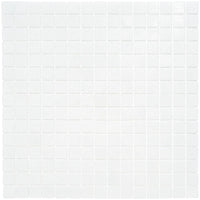 Weiss Körnig Quadrat Glas Mosaik Fliese