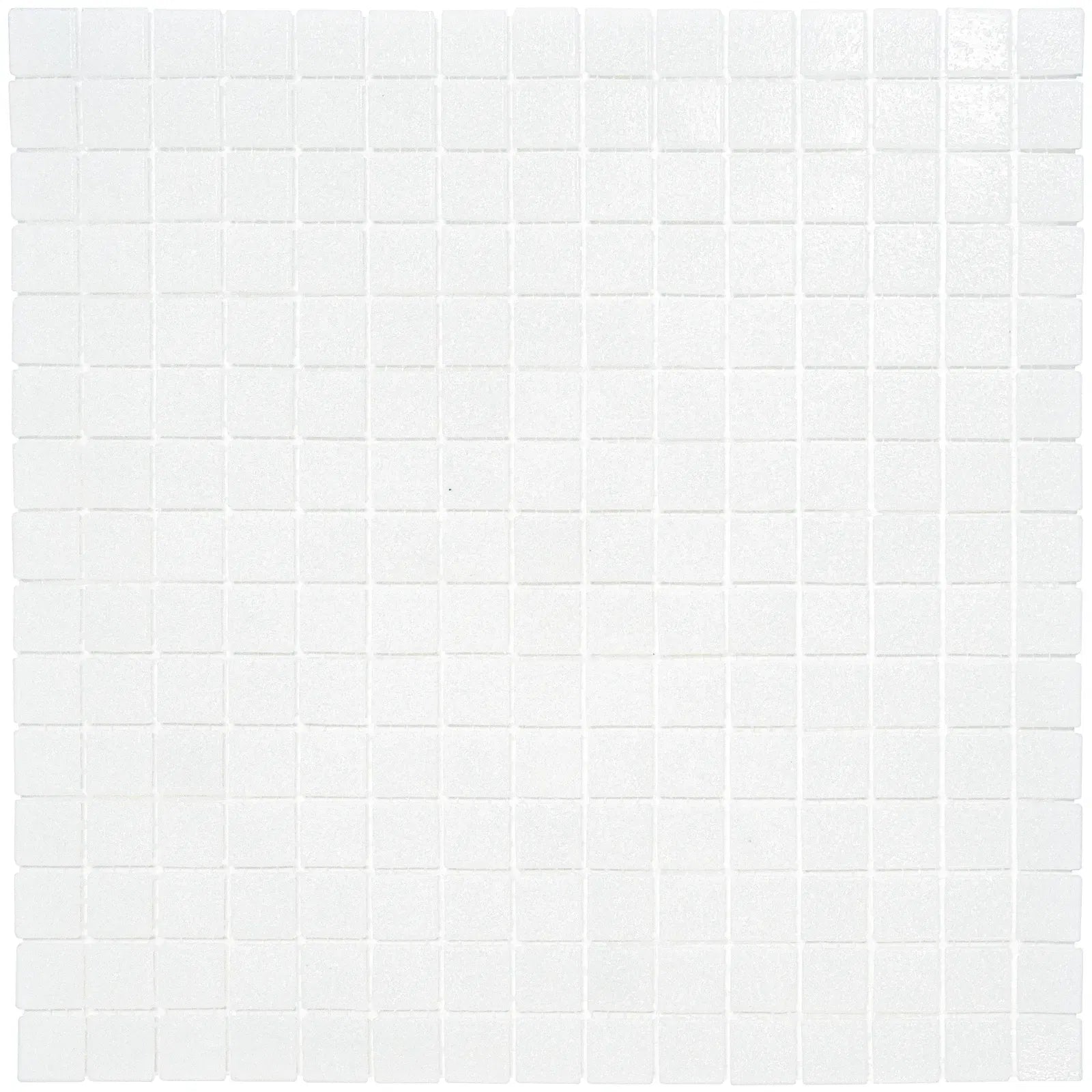Weiss Körnig Quadrat Glas Mosaik Fliese