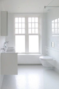 Weiss Körnig Quadrat Glas Mosaik Fliese Innendesign