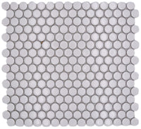 Weiss Keramik Rund Knopf Glanz Mosaikfliese