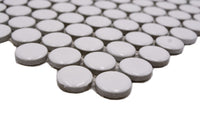 Weiss Keramik Rund Knopf Glanz Mosaikfliesen Schweiz