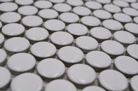 Weiss Keramik Rund Knopf Glanz Mosaikfliesen Schweiz Plättli