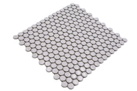 Weiss Keramik Rund Knopf Glanz Mosaikfliesen Bad und Küche