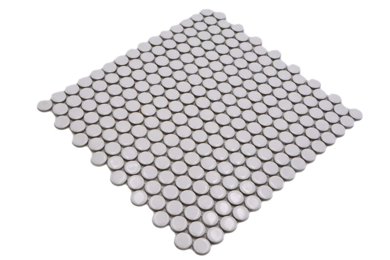 Weiss Keramik Rund Knopf Glanz Mosaikfliesen Bad und Küche