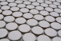 Weiss Keramik Rund Knopf Matt Mosaikfliesen Bad und Küche