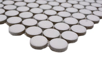 Weiss Keramik Rund Knopf Matt Mosaikfliesen Schweiz Plättli