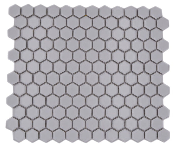 Weiss Matt Hexagon Mosaikfliese