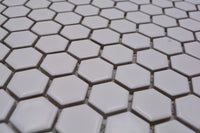 Weiss Matt Hexagon Mosaikfliese Bad und Küchen Fliesen