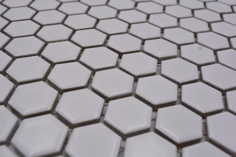 Weiss Matt Hexagon Mosaikfliese Bad und Küchen Fliesen