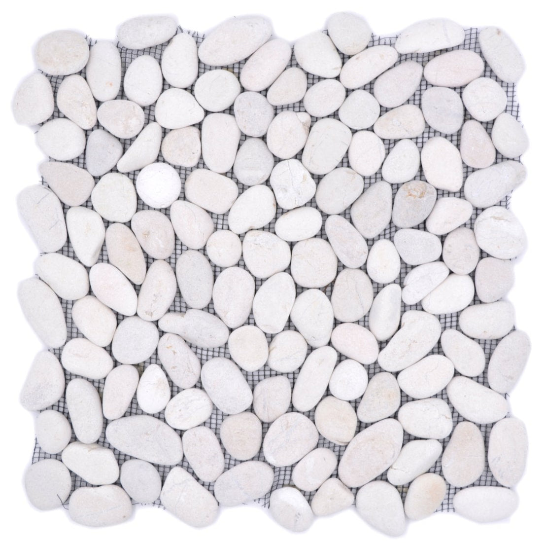 Weiss Matt Kieselstein Mosaikfliese