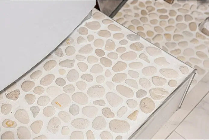 Weiss Matt Kieselstein Mosaikfliesen