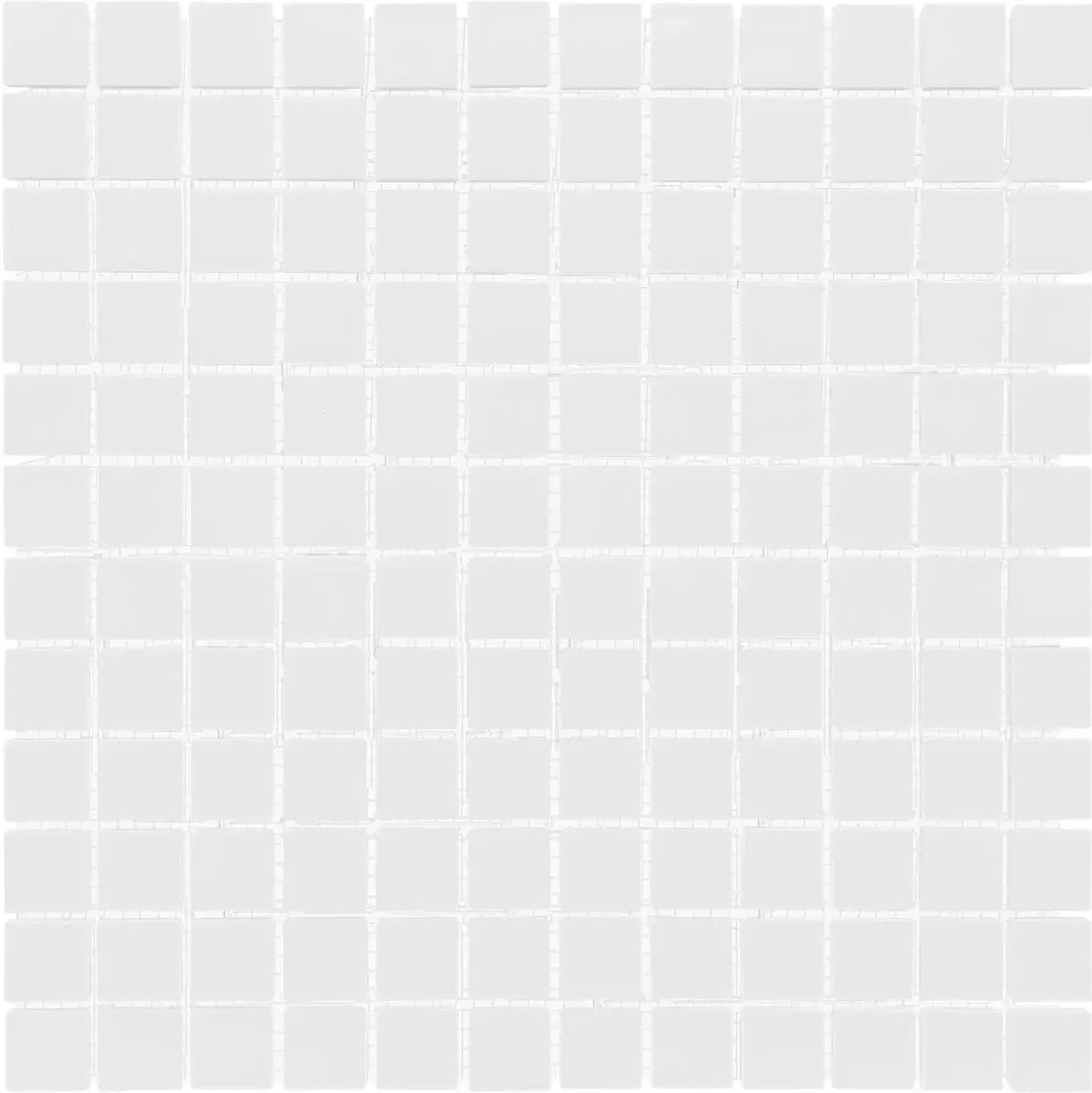 Weiss Matt Mini Quadrat Porzellan Mosaik Fliese 23 x 23 mm