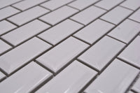 Weiss Metro Mauerverband Glänzend Mosaikfliesen Schweiz Online Fliesen