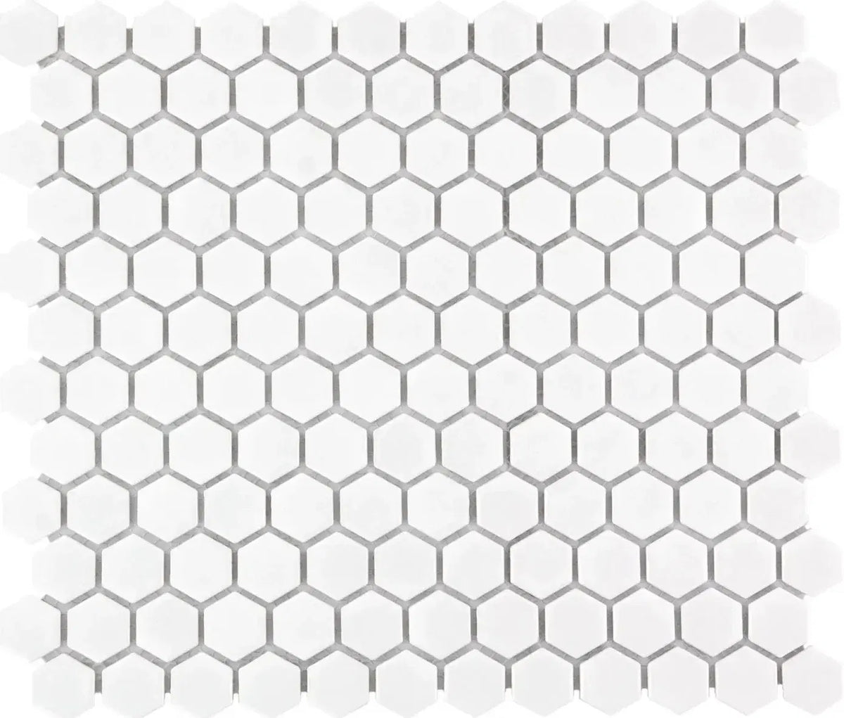 Weiss Mini Hexagon Glanz Porzellan Mosaik Fliese