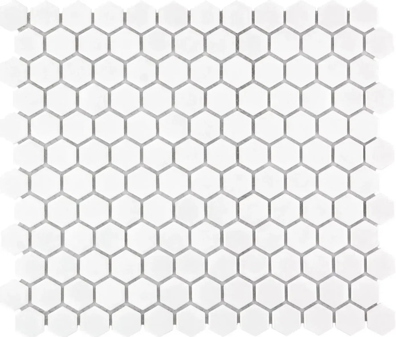 Weiss Mini Hexagon Glanz Porzellan Mosaik Fliese