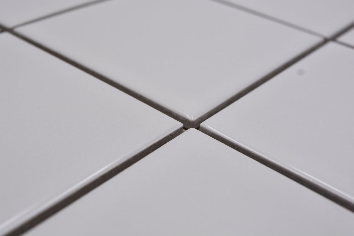 Weiss Mond Keramik Mosaikfliese Boden & Wand Glänzend