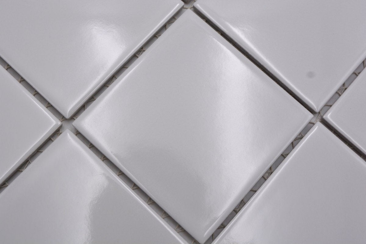 Weiss Mond Keramik Mosaikfliese Boden & Wand Glossy