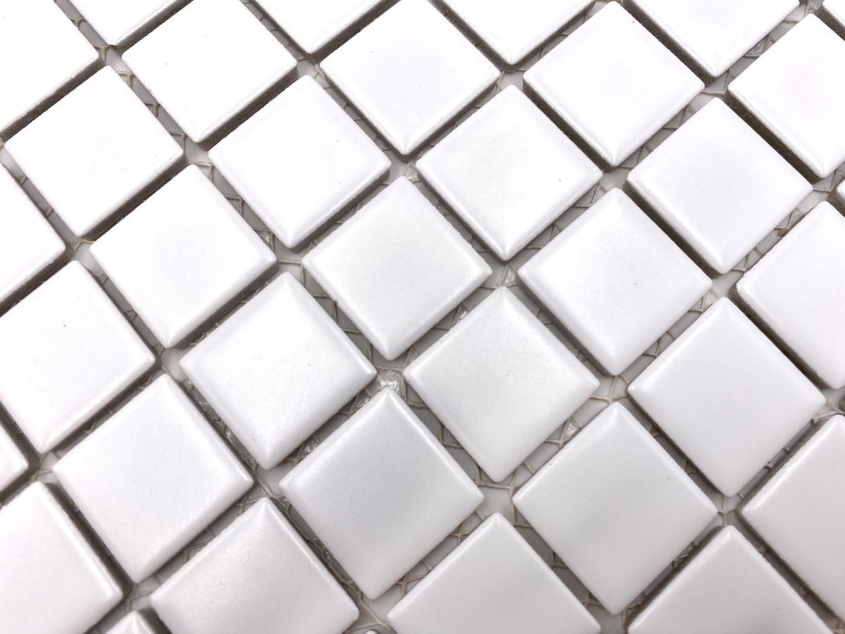 Weiss Moskau Matt Rechteck Mosaik Fliese